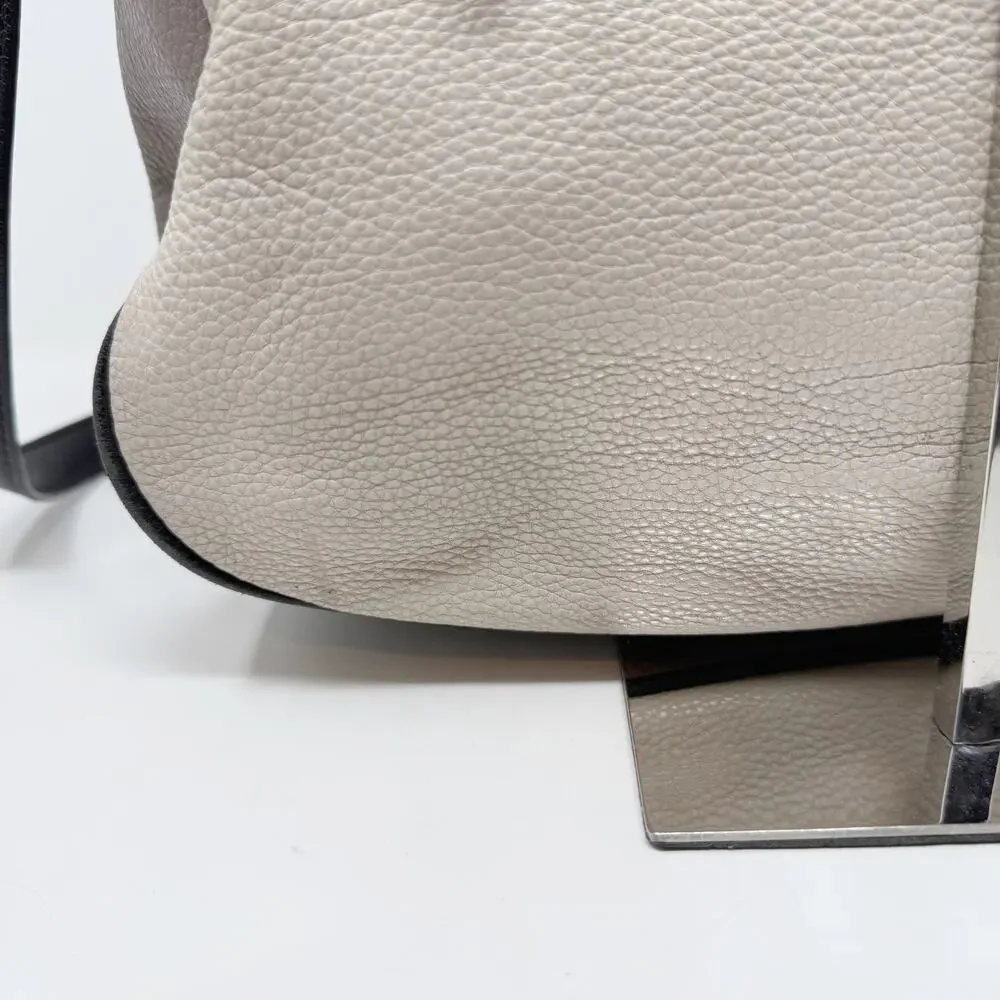 Kate Spade Gray Black Leather Cobble Hill Devin Satchel Bag Purse Crossbody Hobo